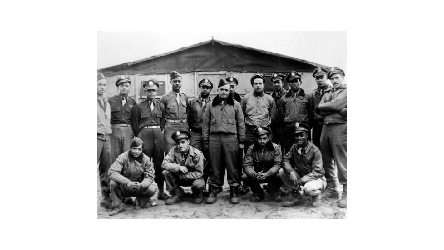 Group Portrait of Tuskegee Airmen, left