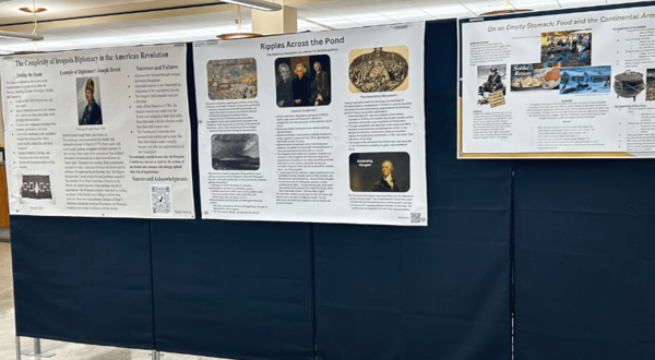 Image of History 197 student posters on the American Revolution 
