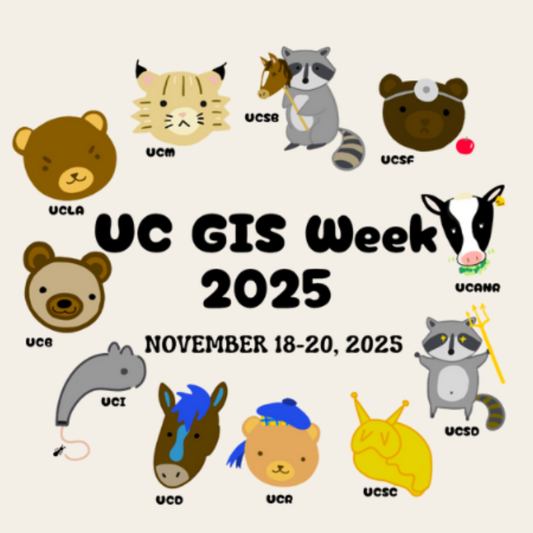 UC GIS Week 2025 Logo and Location Symbols