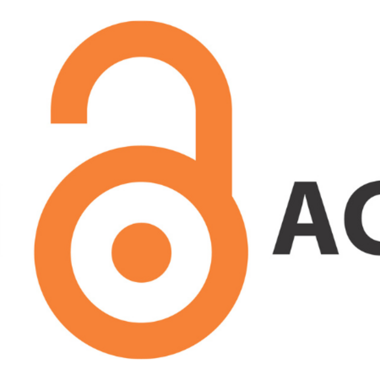 Image of Open Access Lockup. In between Open and Access is an orange lock that is unlocked. 
