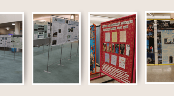 Images from two exhibits