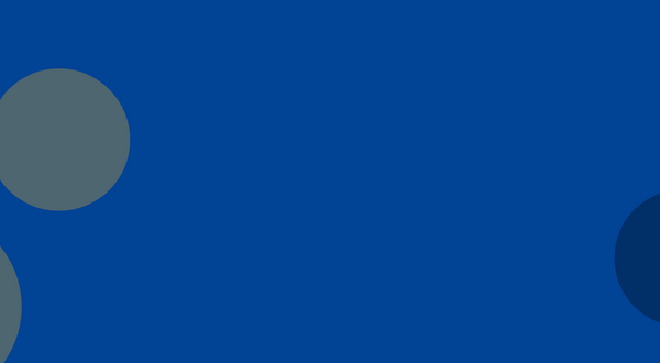 Blue background with yellow circles and a dark blue circle. 