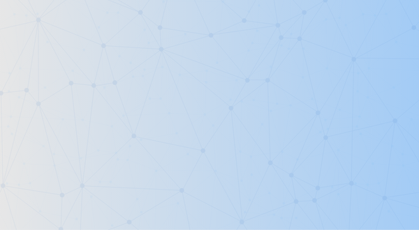 A wide banner featuring a light blue gradient background overlaid with a subtle, geometric network pattern of interconnected dots and lines, representing a digital or neural web.