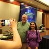 Steve poses for a photo with UCR Library's Camille Manhant.
